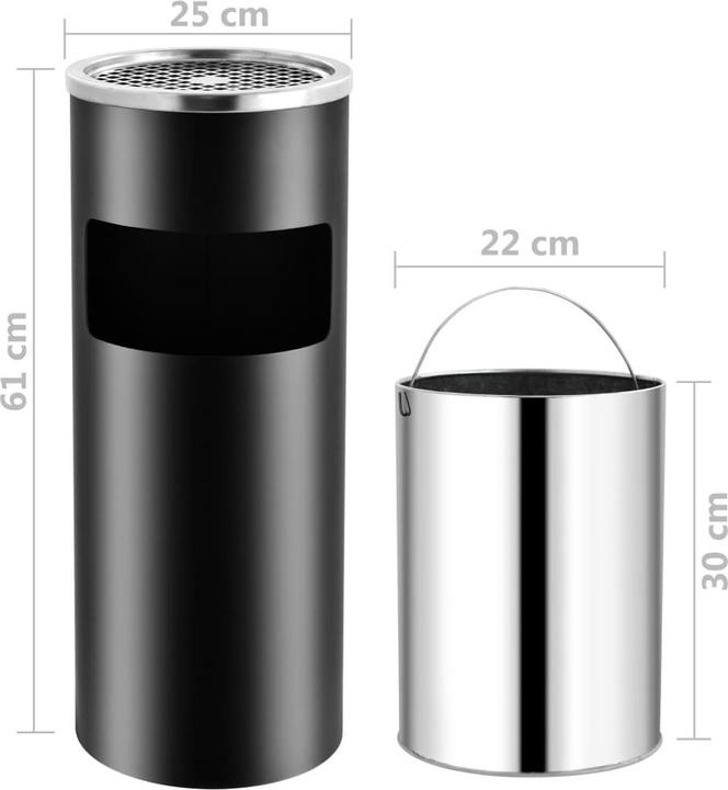 Image du produit vidaXL Aschenbecher Mülleimer (30 l)