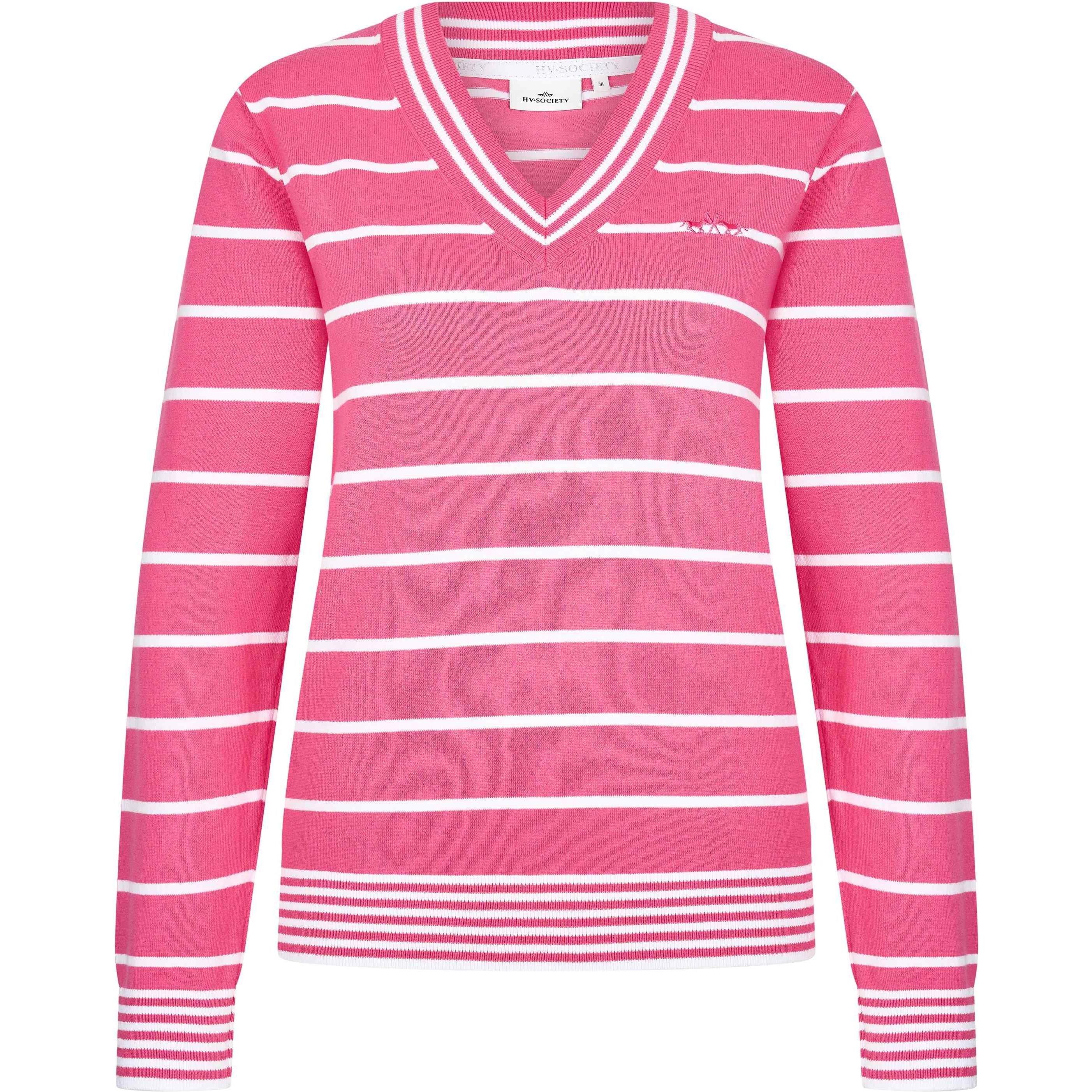 HV Society, Damen, Pullover, strickpullover mit v-ausschnitt, damen manon, Rosa, (46)