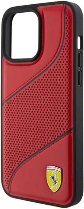 Produktbild Ferrari FEHCP15LPWAR iPhone 15 Pro 6.1" czerwony/red hardcase Perforated Waves Metal Logo (Apple iPhone 15 Pro)