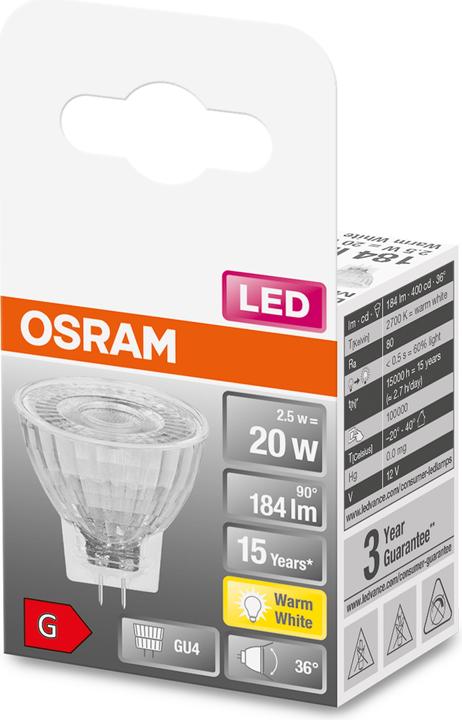 Actual product image Osram Star Mr11 (GU4, 20 W, 184 lm, 1 x, G)
