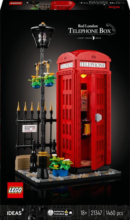 LEGO Cabine téléphonique rouge de Londres (21347, LEGO Ideas, LEGO difficiles à trouver)