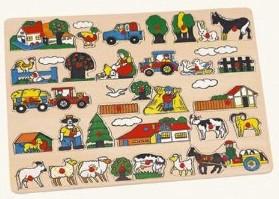 Bino Steckpuzzle Bauernhof, maxi