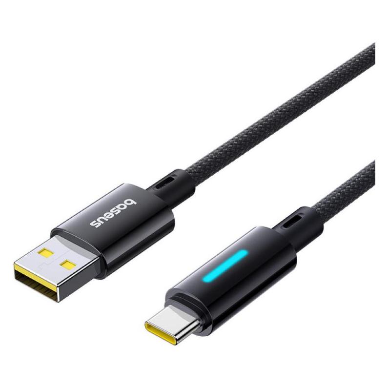 Cavo Usb-C/Usb-A 66W 1.2M Display Led Nero