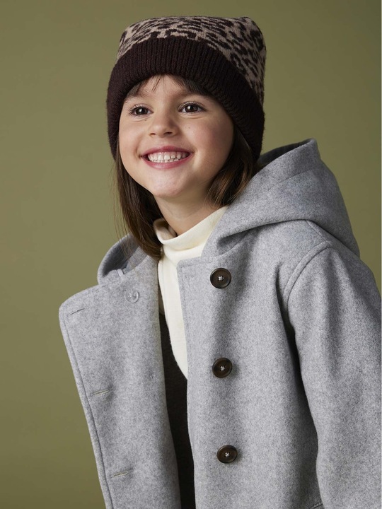 Immagine prodotto Vertbaudet Cappotto da bambina con cappuccio, look in lana (86)