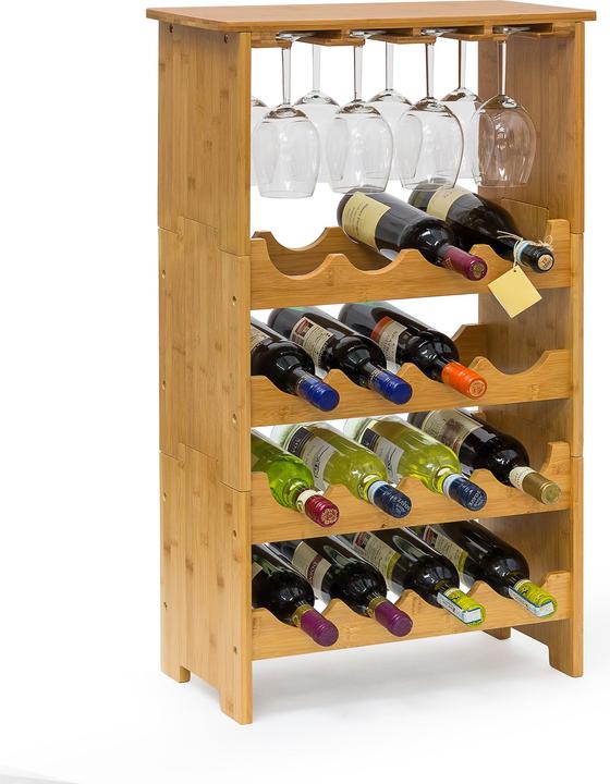 Image du produit Relaxdays Bambou (50 x 24 x 84 cm, 16 Fl.)