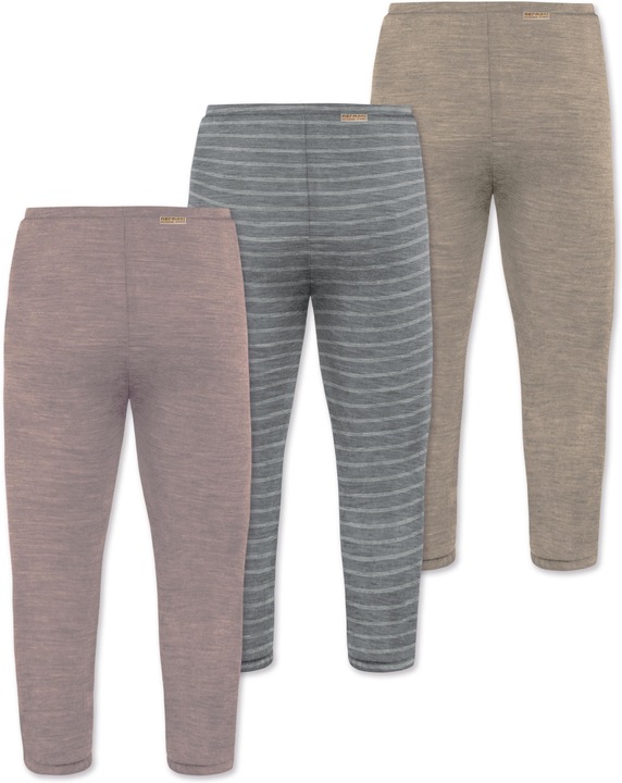 Produktbild Normani 3er Pack Baby Merino Unterhose mit Füssen - 9543 (74)
