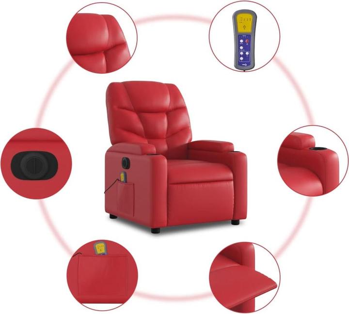 Actual product image VidaXL Massage chair with stand-up aid electric imitation leather
