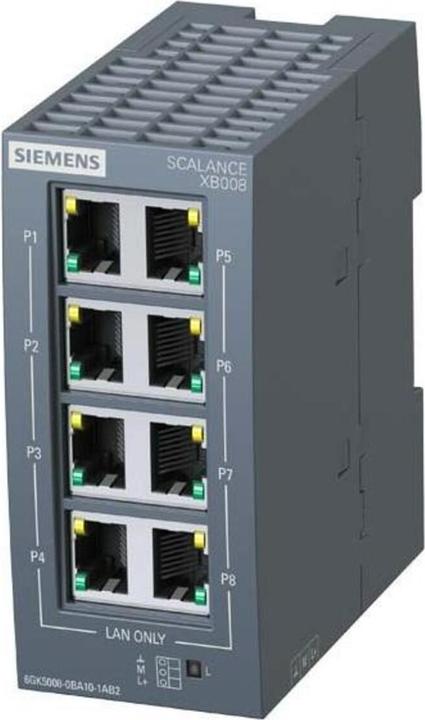 Produktbild Siemens 6GK5008-0BA10-1AB2 SCALANCE XB008 unmanag.Industrial Ethernet Switch