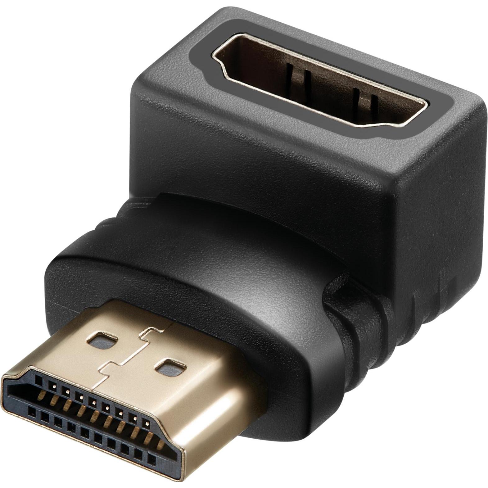 Sandberg HDMI 1.4 angled adapter plug (HDMI, 150 cm), Data + Video Adapter, Schwarz