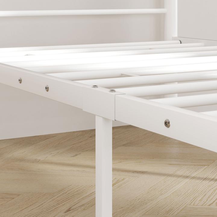 Produktbild Homcom Bettrahmen Stahl Weiss