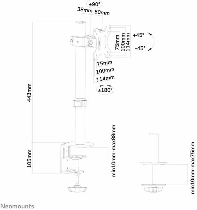 Produktbild Neomounts FPMA-D510 (Tisch, 32")
