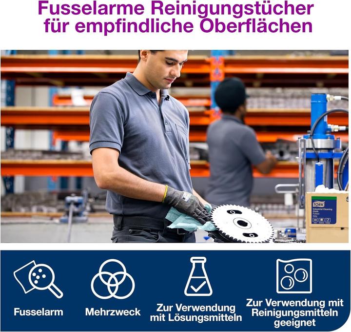 Immagine prodotto Tork Panni per la pulizia a basso contenuto di pelucchi in secchiello W10 a 1 velo 190491 Quantità: 800 (800 pz.)