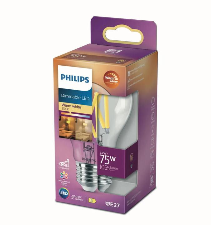 Actual product image Philips transparent (E27, 7.20 W, 1055 lm, 1 x, D)