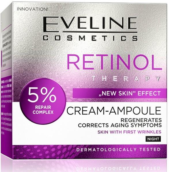 Actual product image Eveline Cosmetics Retinol Therapy Night Cream 5% Repair Complex New Skin Effect (50 ml)