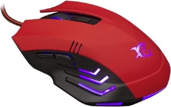 Actual product image White Shark Gaming mouse Hannibal 2, with backlight, 6 buttons, Red (Cable)