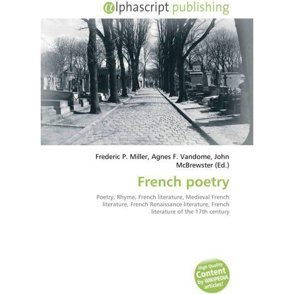 French poetry, Fachbücher von Agnes F. Vandome, Frederic P. Miller, John McBrewster
