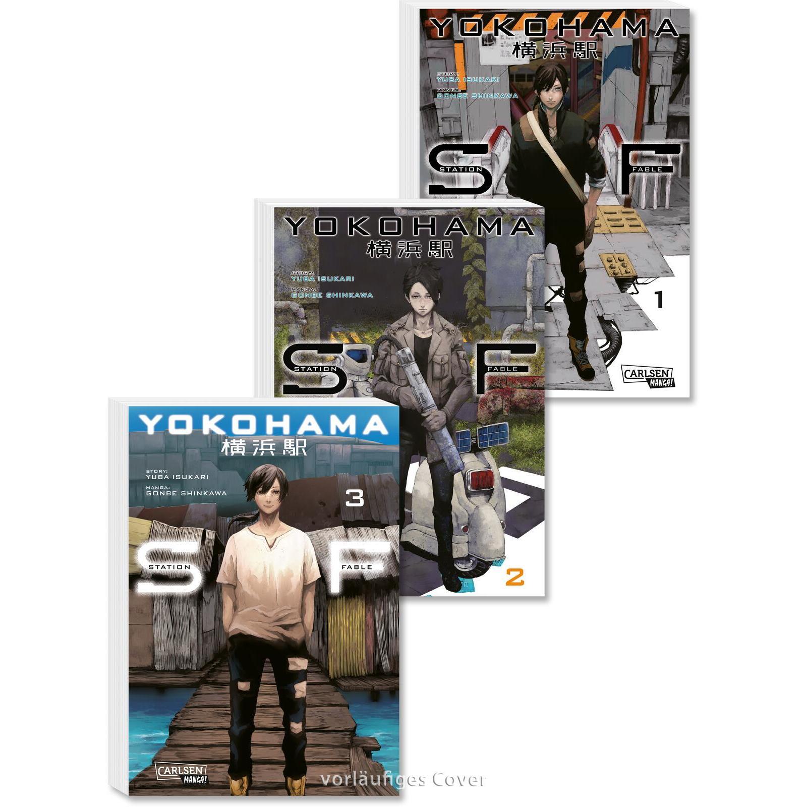 Yokohama Station Fable Komplettpack 1–3, Belletristik von Gonbe Shinkawa, Yuba Isukari