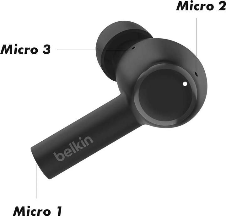 Produktbild Belkin Soundform Pulse juoda True-Wireless In-Ear AUC007btBLK (ANC, 35 h, Kabellos)