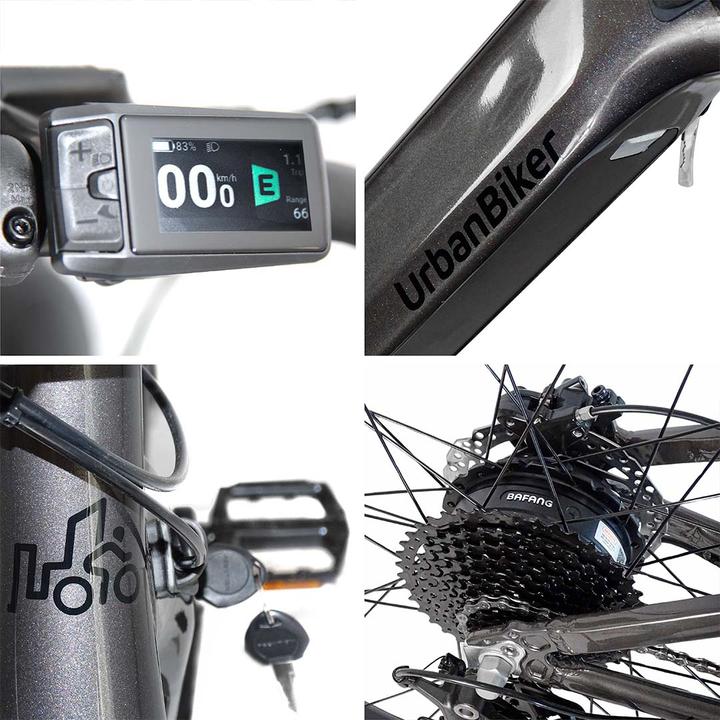 Actual product image Urbanbiker UB300 | Mountain E-Bike | Bis zu 140 km Reichweite (49 cm)