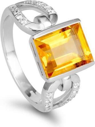 Actual product image Breuning RING - E.CITRIN/Brill. 0,208 Ct. H/si (58, 585/14 K Gold)