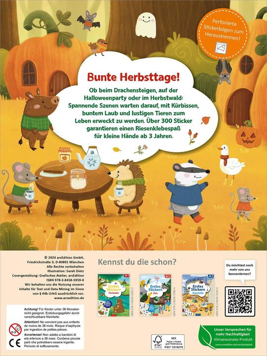 Produktbild Erstes Stickern – Im Herbst (300 Sticker)