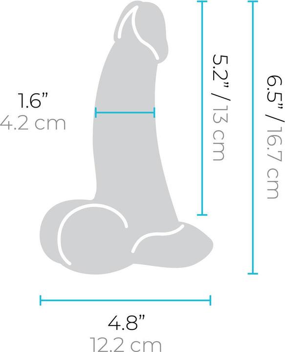 Actual product image Earthly Body Slipskin Realistic Silicone Dildo 6.5 Inch Curved Brown