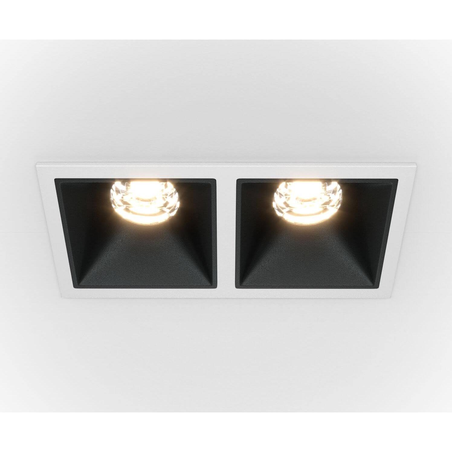 Thumbnail - Maytoni, Wandleuchte + Deckenleuchte, Alfa LED Downlight, Einbauleuchte 20W dimmbar Schwarz / Weiss 90Ra Warmweiss
