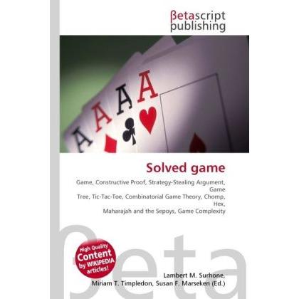 Solved game, Fachbücher