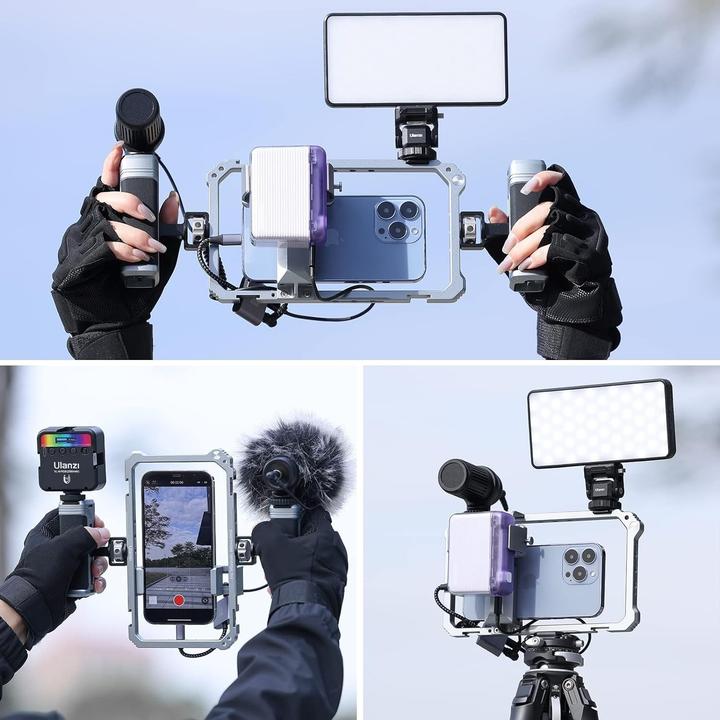 Image du produit Ulanzi Metal Rig For Smartphone w/ Handgrepen (Support métallique pour smartphone avec poignée)