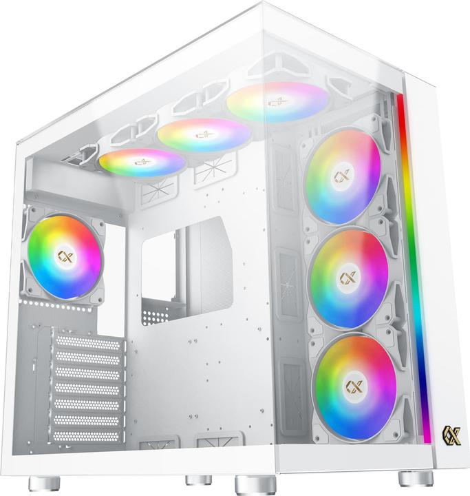 Actual product image Xigmatek Boitier Moyen Tour E-ATX Aqua Ultra RGB avec panneaux vitrés (Blanc) (ATX, E-ATX, mATX, Mini-ITX)