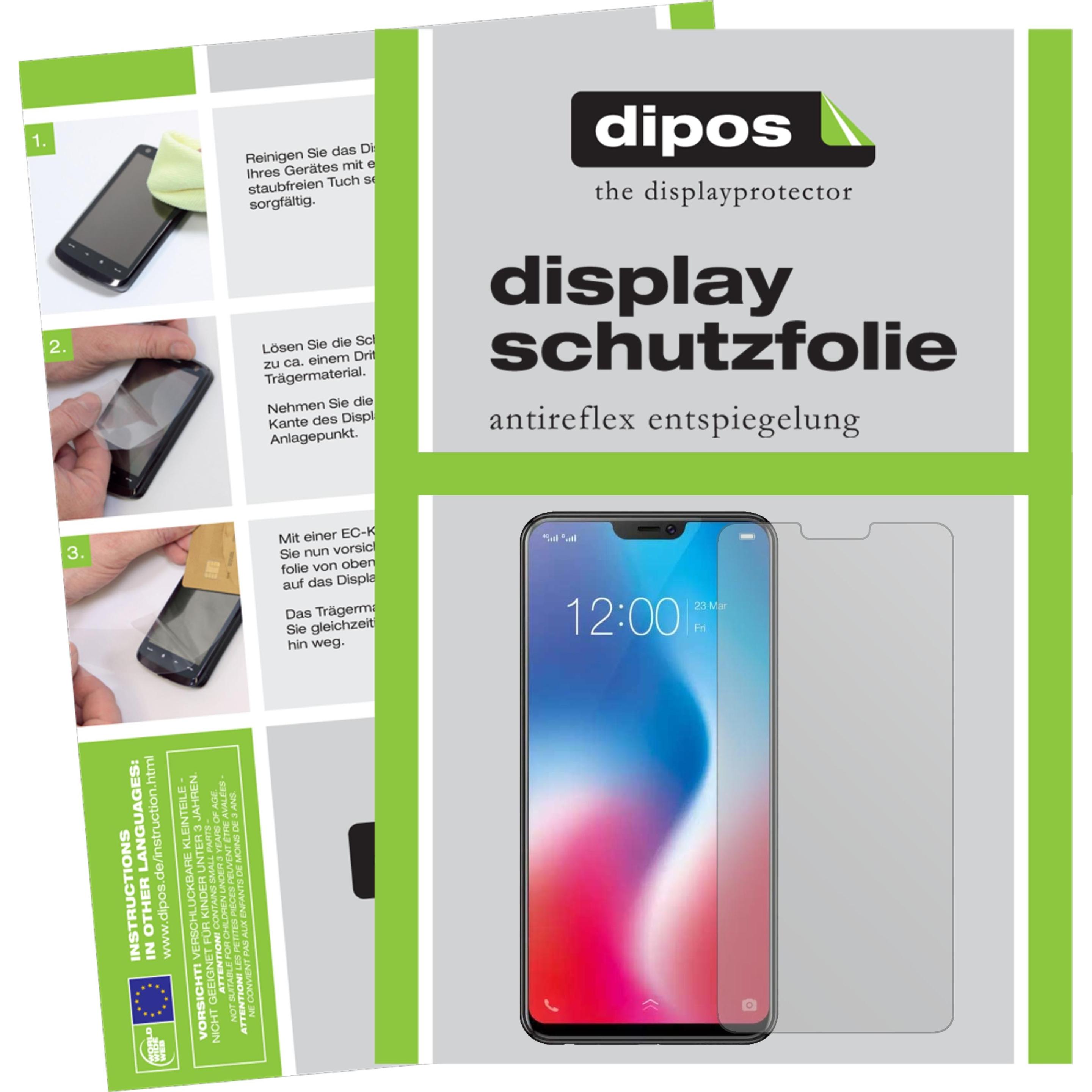 Dipos Displayschutzfolie Antireflex (1 Stück, Vivo V9 Youth), Smartphone Schutzfolie, Transparent