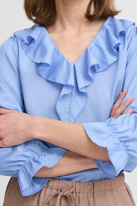 Actual product image B.young BYHANIKO SS FRILL BLOUSE 20816419 (46)
