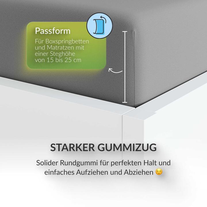 Produktbild Etérea Microfaser Jersey Spannbettlaken (100 x 200 cm, 90 x 200 cm)