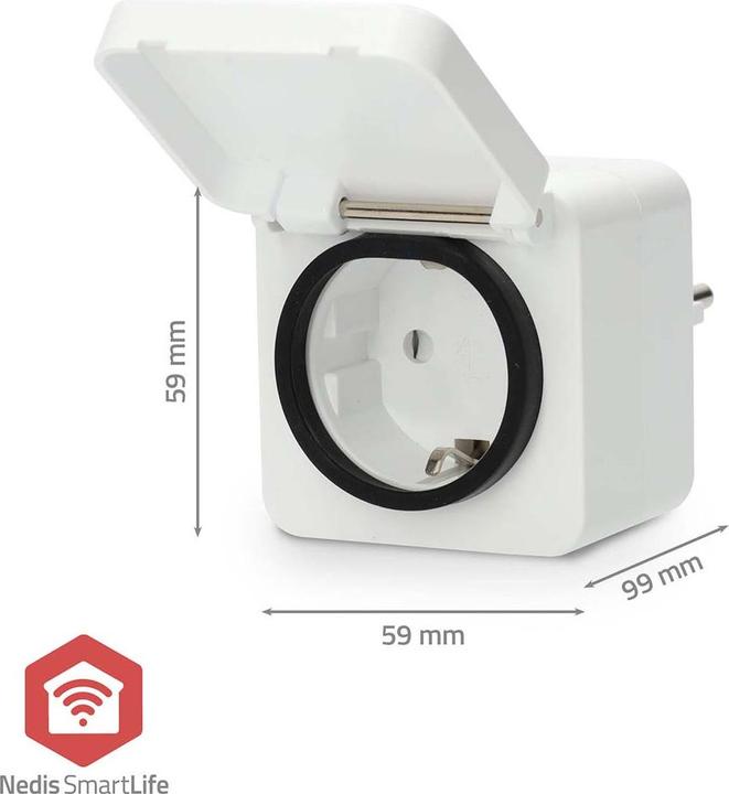 Produktbild Nedis SmartLife Smart Stecker Zigbee 3.0 | IP44 | Leistungsmesser | 3680 W | Type F (CEE 7/7) | -10