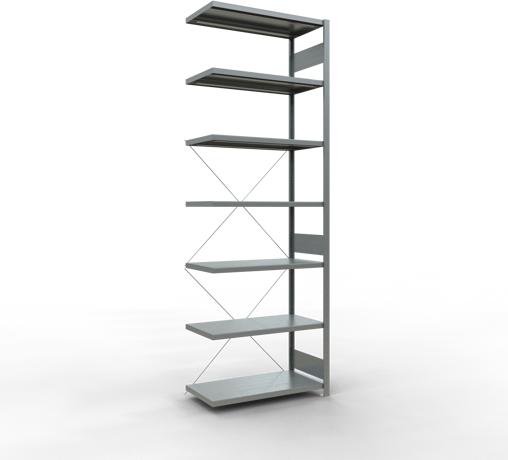 Produktbild Schulte Lagertechnik Stecksystem Anbauregal MULTIplus250 mit Kreuzstrebe