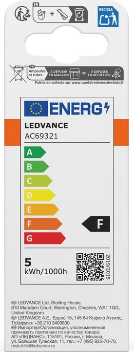 Energy Label Osram Star Classic B (E14, 5.50 W, 470 lm, 1 x, F)