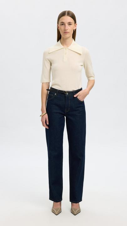 Image du produit Selected Femme 100% Merinowoll Polohemd aus Strick (S)
