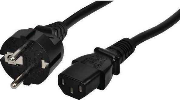 Image du produit RND Electronics Câble d'alimentation CA, prise de terre type F (CEE 7/7) - IEC 60320 C13, 1.8m, noir (0.26 m)