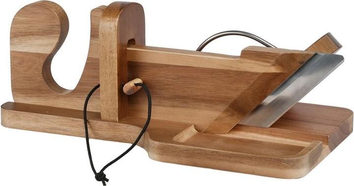 Produktbild Hermex Hand-Wurstschneider aus Holz Wursthobel Slicer für Wurst Salamihobel