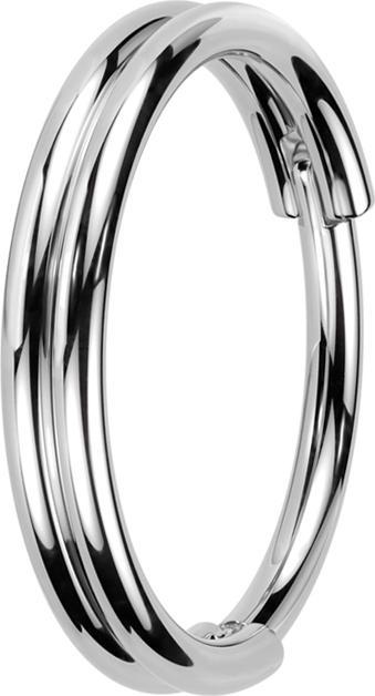Immagine prodotto Star Piercing Anello a micro segmenti con cerniera in argento doppio (Acciaio chirurgico 316L, senza ottone)