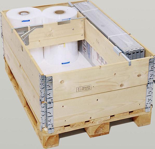 Actual product image Valdemar Krog Pallet divider, flexible, zinc plated fittings, pack of 5, length 555 mm.