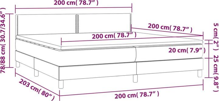Immagine prodotto vidaXL Boxspringbett (200 x 200 cm)