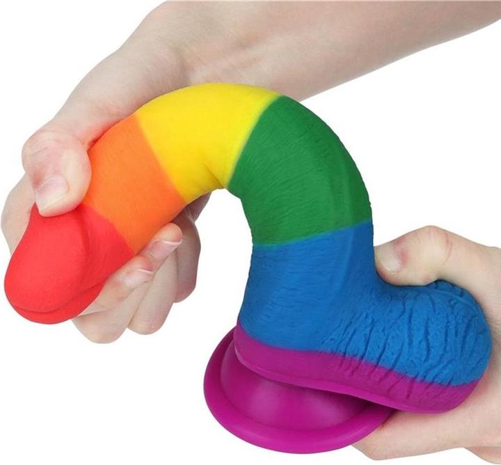 Actual product image Lovetoy Dildo Prider Liquid Silicone 7.5"