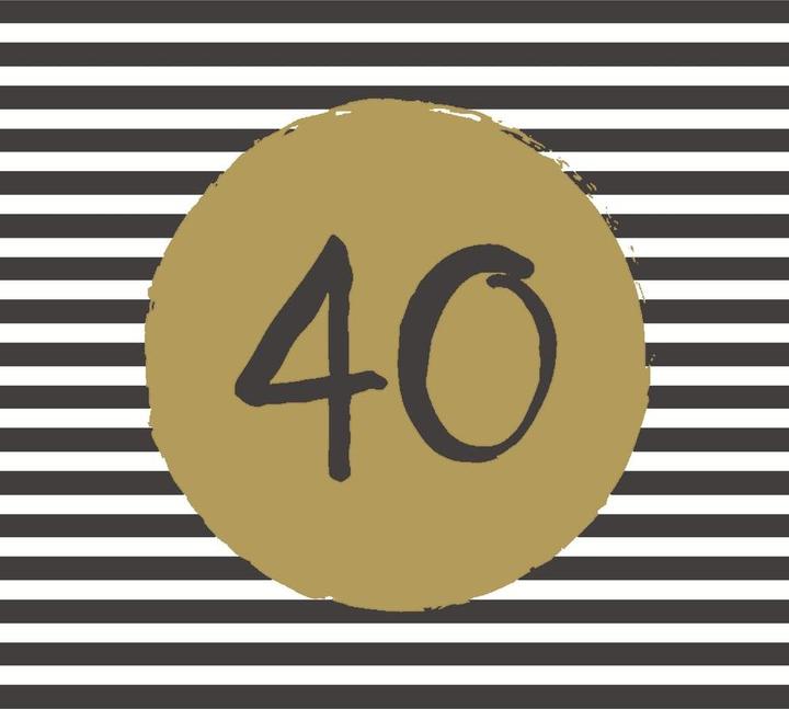 Paper + Design Serviettes 40e anniversaire, 33x33 cm (20 pcs, 33 x 33 cm)