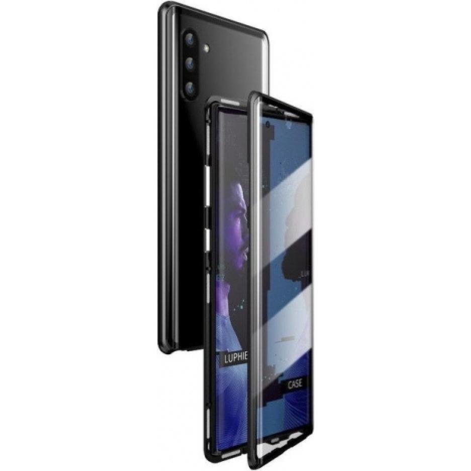 G-Case Samsung Galaxy Note10 Aluminium Magnetic Glass Case Hülle (Samsung Galaxy Note 10), Smartphone Hülle, Schwarz