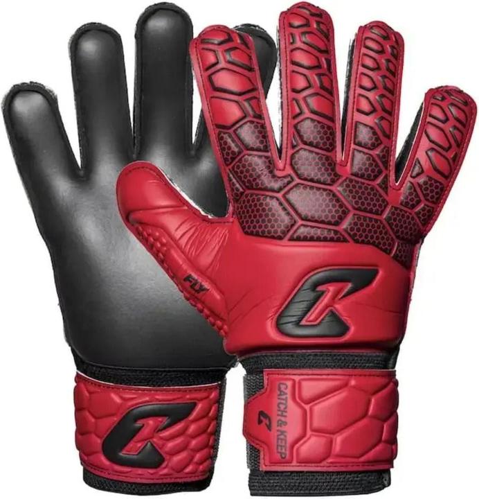 Produktbild Catch & Keep Fussballhandschuhe Fly Kids Red Soul Gr. 7 Torwart Goalie Handschuhe (7)