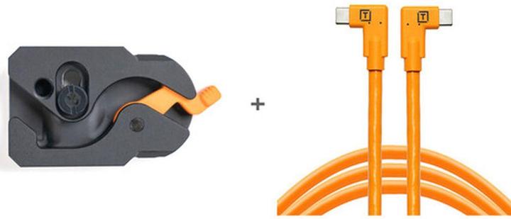 Produktbild Tether Tools TetherTools TetherGuard Leverlock & Cable Kit Dual USB-CÃ‚ Right AngleÃ¢ T (LLPC15RT2RT-ORG) (Kabel)
