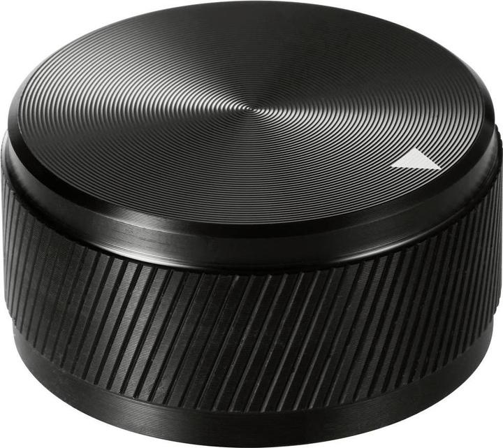 Actual product image Tru Components TC-11654300 Rotary knob with knob marking Black (Ø x H) 34 mm