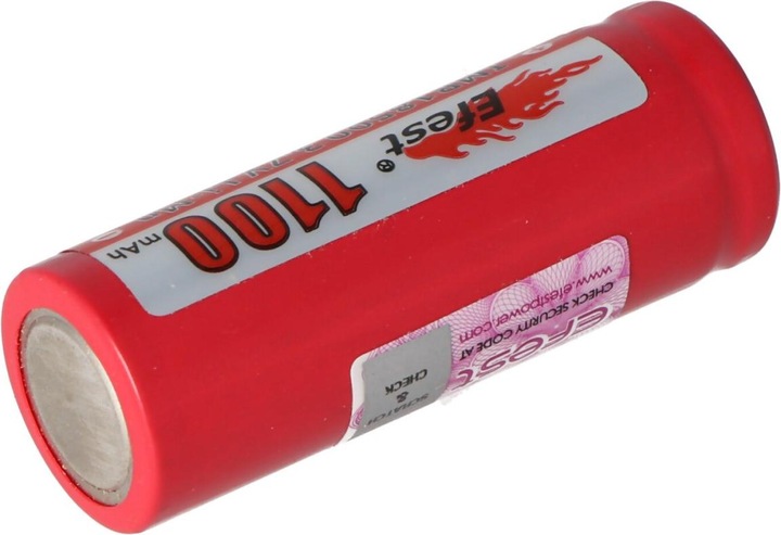 Immagine prodotto Efest Batteria IMR 18500 V1 - (più polo piatto) (1 pz., 18500, 1100 mAh)