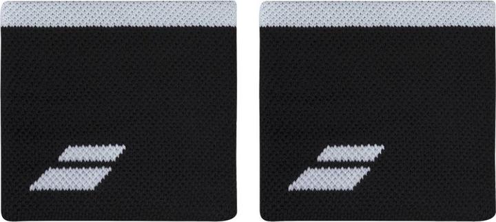 Actual product image Babolat Logo Wristband Black/White (2x)